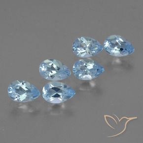 3.10 ct natürliche Himmerlblau Topas-Edelsteine, Birnenform, VS