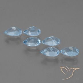 3.10 ct natürliche Himmerlblau Topas-Edelsteine, Birnenform, VS