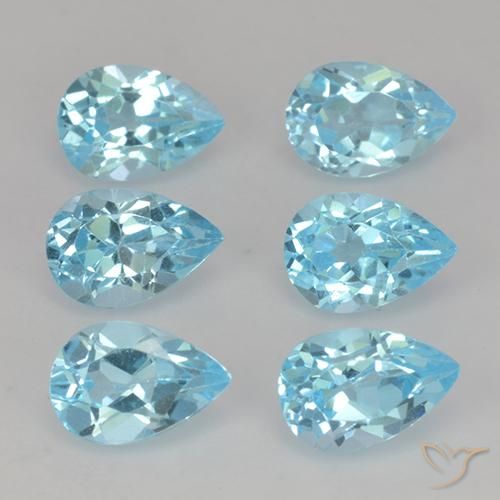 3.56ctw Natürlicher Swiss Blue Topas, Birnenform, VS
