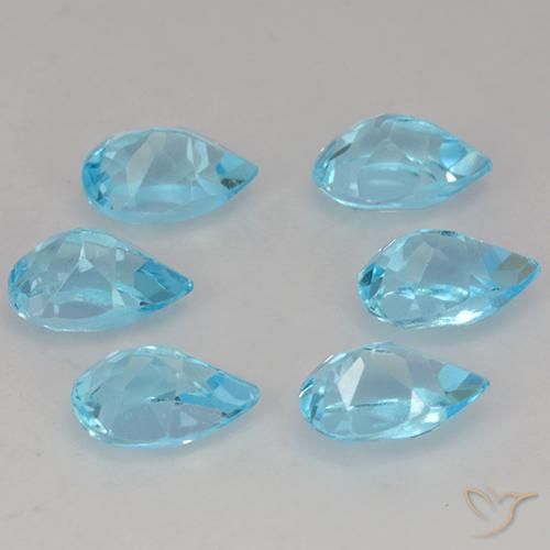 3.56 ct natürliche Swiss Blue Topas-Edelsteine, Birnenform, VS