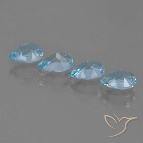3.30 ct natürliche Himmerlblau Topas-Edelsteine, Birnenform, VVS-VS