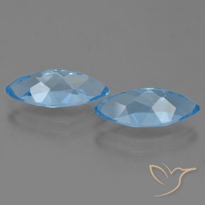 7.66 ct natürliche Swiss Blue Topas-Edelsteine, Marquise, VVS