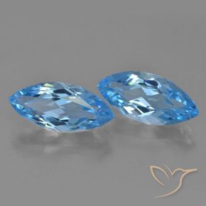 7.27 ct natürliche Swiss Blue Topas-Edelsteine, Marquise, VVS
