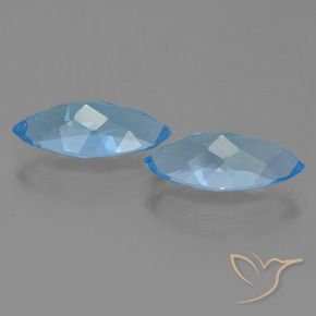 7.27 ct natürliche Swiss Blue Topas-Edelsteine, Marquise, VVS