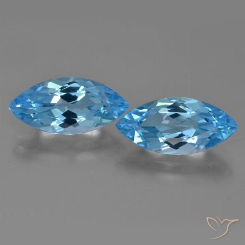7.34ctw Natürlicher Swiss Blue Topas, Marquise, VVS
