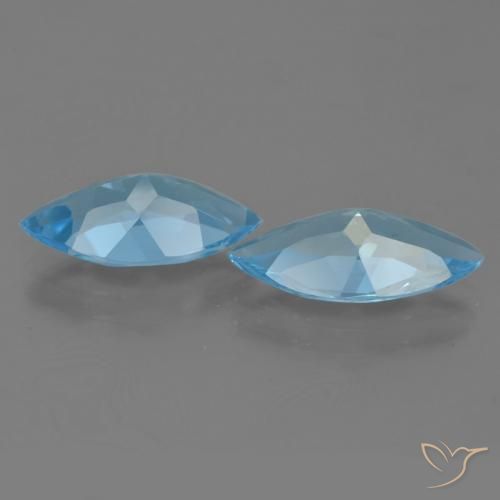 6.41 ct natürliche Swiss Blue Topas-Edelsteine, Marquise, VVS