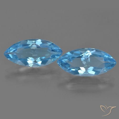 7.12ctw Natürlicher Swiss Blue Topas, Marquise, VVS