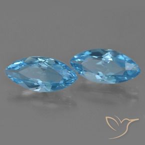 7.12 ct natürliche Swiss Blue Topas-Edelsteine, Marquise, VVS