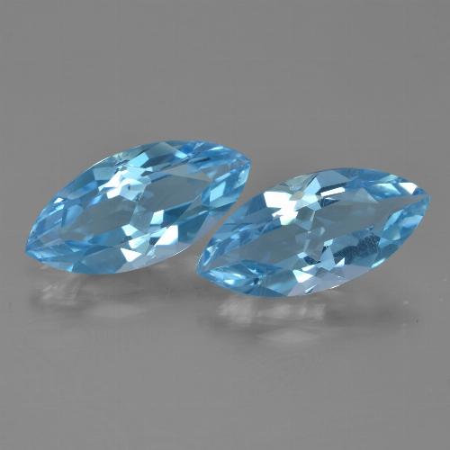 7.03 ct natürliche Swiss Blue Topas-Edelsteine, Marquise, VVS-VS