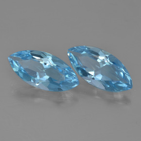 7.03 ct natürliche Swiss Blue Topas-Edelsteine, Marquise, VVS-VS
