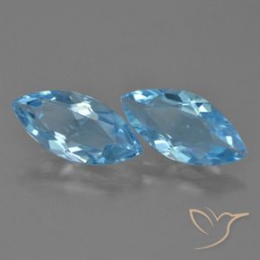 6.44 ct natürliche Himmerlblau Topas-Edelsteine, Marquise, VVS