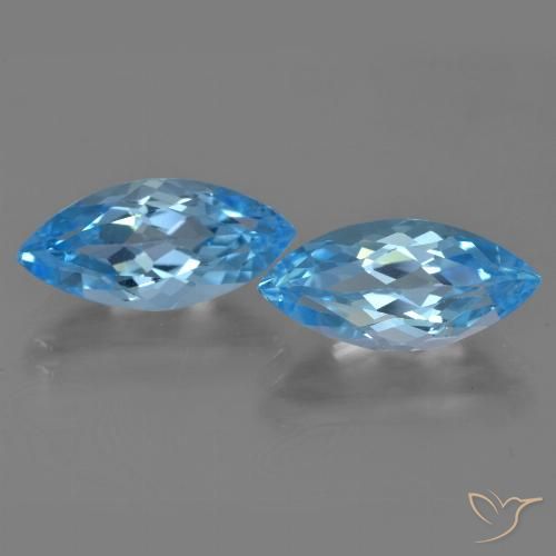 7.67ctw Natürlicher Swiss Blue Topas, Marquise, VVS-VS