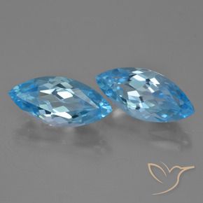 7.67 ct natürliche Swiss Blue Topas-Edelsteine, Marquise, VVS-VS