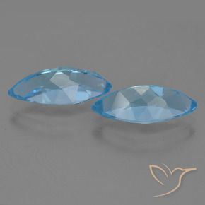 7.67 ct natürliche Swiss Blue Topas-Edelsteine, Marquise, VVS-VS