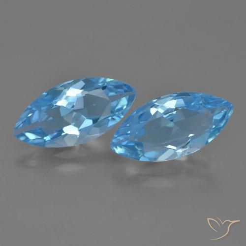 6.90ctw Natürlicher Himmerlblau Topas, Marquise, VVS-VS