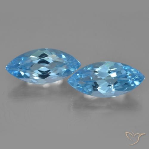 7.46ctw Natürlicher Swiss Blue Topas, Marquise, VVS