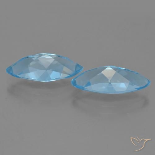 7.46 ct natürliche Swiss Blue Topas-Edelsteine, Marquise, VVS