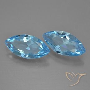 6.26 ct natürliche Swiss Blue Topas-Edelsteine, Marquise, VVS