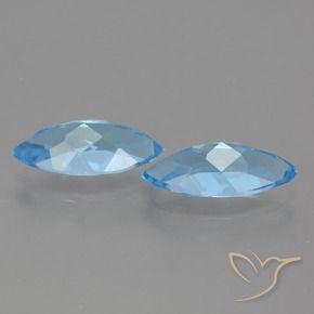 7.21 ct natürliche Himmerlblau Topas-Edelsteine, Marquise, VVS-VS