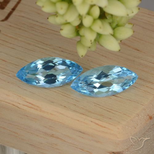 6.61ctw Natürlicher Swiss Blue Topas, Marquise, VVS