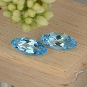6.61 ct natürliche Swiss Blue Topas-Edelsteine, Marquise, VVS