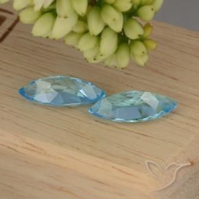 6.61 ct natürliche Swiss Blue Topas-Edelsteine, Marquise, VVS