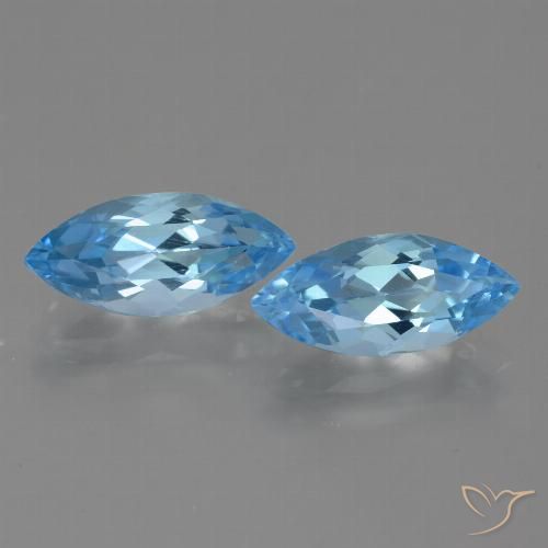 7.34ctw Natürlicher Himmerlblau Topas, Marquise, VVS-VS
