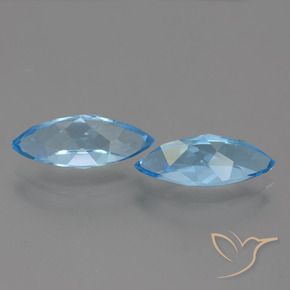 7.34 ct natürliche Himmerlblau Topas-Edelsteine, Marquise, VVS-VS