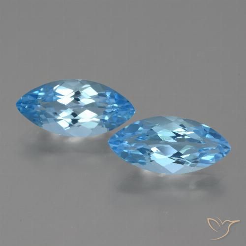 7.17ctw Natürlicher Swiss Blue Topas, Marquise, VVS-VS