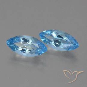 7.17 ct natürliche Swiss Blue Topas-Edelsteine, Marquise, VVS-VS