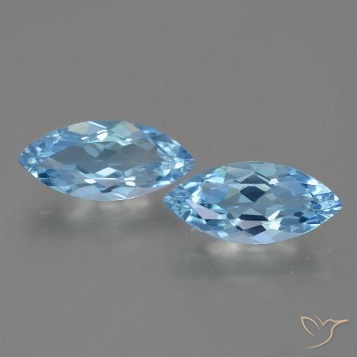 6.43ctw Natürlicher Himmerlblau Topas, Marquise, VVS-VS