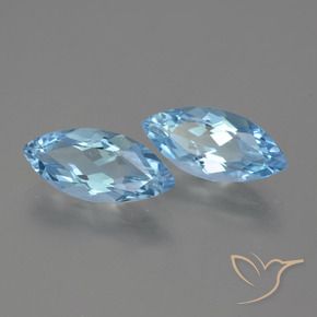 6.43 ct natürliche Himmerlblau Topas-Edelsteine, Marquise, VVS-VS