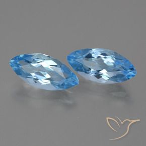 7.89 ct natürliche Swiss Blue Topas-Edelsteine, Marquise, VVS