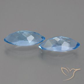7.89 ct natürliche Swiss Blue Topas-Edelsteine, Marquise, VVS