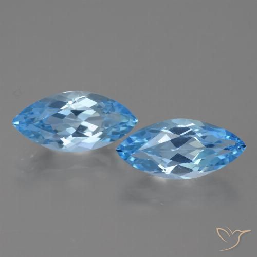 7.57ctw Natürlicher Swiss Blue Topas, Marquise, VVS