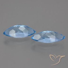 7.57 ct natürliche Swiss Blue Topas-Edelsteine, Marquise, VVS