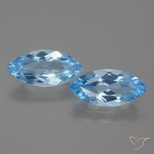 7.34ctw Natürlicher Himmerlblau Topas, Marquise, VVS-VS