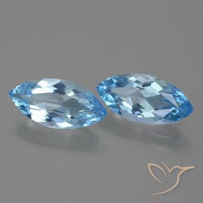 7.34 ct natürliche Himmerlblau Topas-Edelsteine, Marquise, VVS-VS