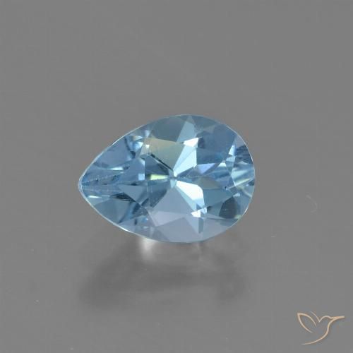 0.93ct Natürlicher Swiss Blue Topas, Birnenform, VVS-VS