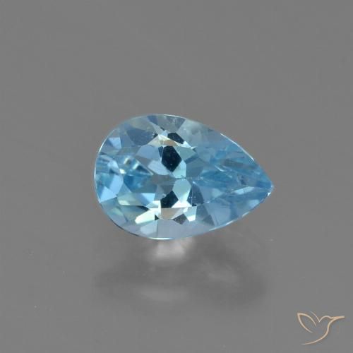 0.93ct Natürlicher Swiss Blue Topas, Birnenform, VVS-VS