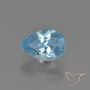 9,17 ctw natürlicher Swiss Blue Topas, Birnenform, VVS-VS