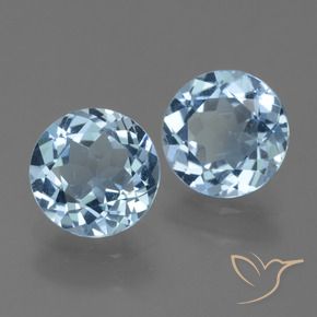 4.39 ct natürliche Himmerlblau Topas-Edelsteine, Runden, VVS-VS