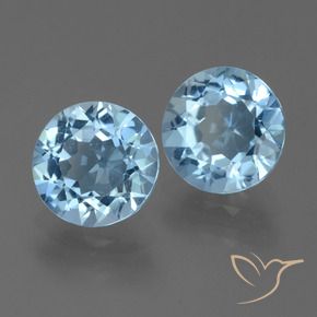 4.73 ct natürliche Swiss Blue Topas-Edelsteine, Runden, VVS-VS