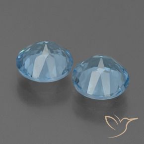 4.73 ct natürliche Swiss Blue Topas-Edelsteine, Runden, VVS-VS