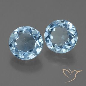 4.46 ct natürliche Himmerlblau Topas-Edelsteine, Runden, VVS-VS