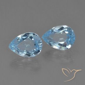 1.92 ct natürliche Swiss Blue Topas-Edelsteine, Birnenform, VS