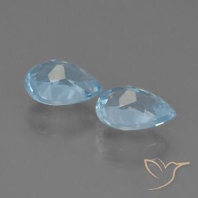 1.92 ct natürliche Swiss Blue Topas-Edelsteine, Birnenform, VS