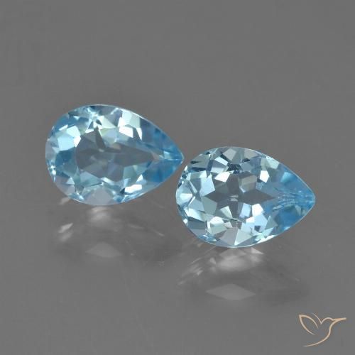 1.69ctw Natürlicher Himmerlblau Topas, Birnenform, VS