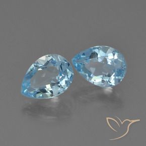 1.69 ct natürliche Himmerlblau Topas-Edelsteine, Birnenform, VS