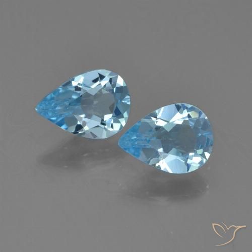 1.28ctw Natürlicher Himmerlblau Topas, Birnenform, VS